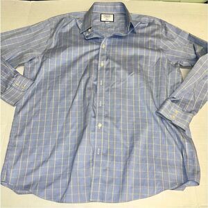 Charles Tyrwhitt Dress‎ Shirt Men's Size 17 35 Classic Fit Casual Button Down XL